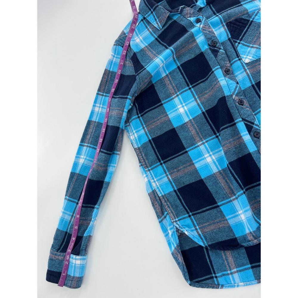 Woolrich Womens Plaid Flannel Button Down Shirt Cotton Cottagecore Camp L - Picture 3 of 8